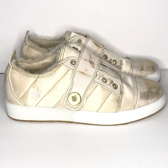 Timberland RARE Puffer Quilted Sneakers Off White - Picture 1 of 6